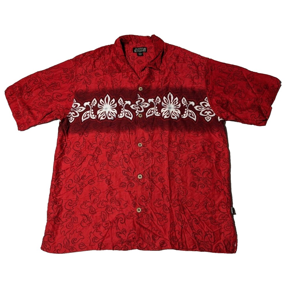 VTG GUESS ISLAND SOUL Men Size XL Rayon Floral Hawaiian‎ Shirt